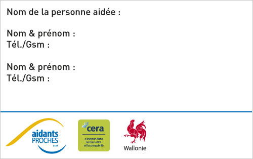 carte urgence personne aidée
